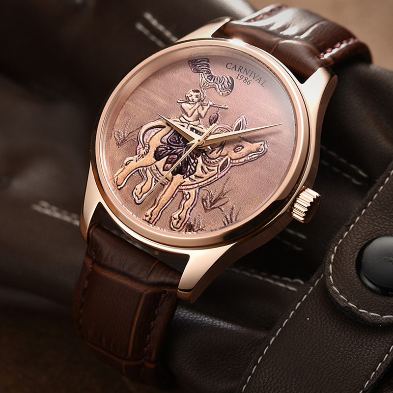 Zodiac Luxury Watch - KARNAWAŁ marka moda zodiak wół różowe