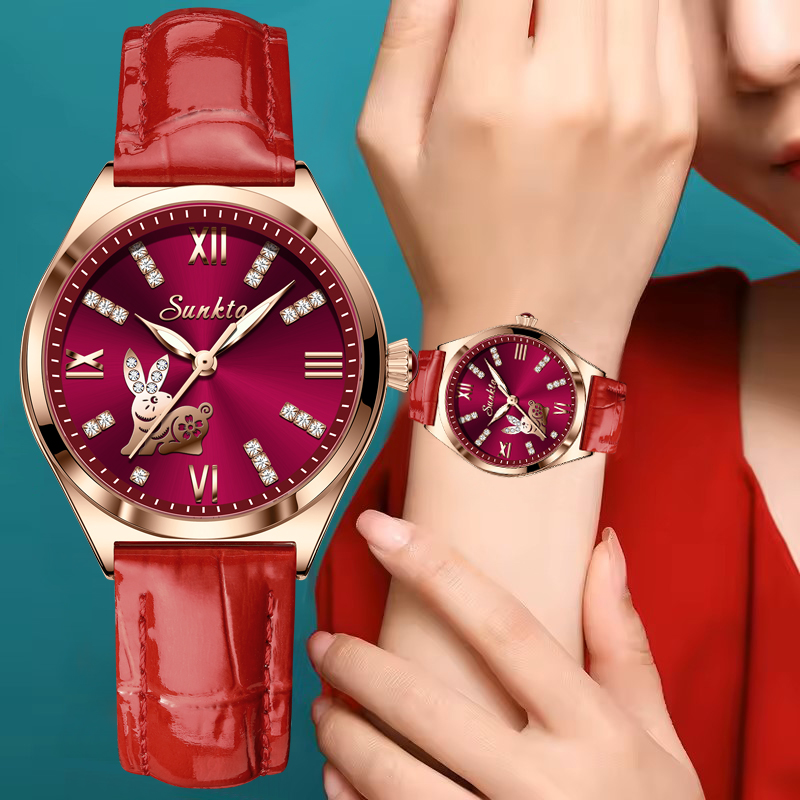 Zodiac Luxury Watch - Zegarek damski SUNKTA, kreatywny design tarczy