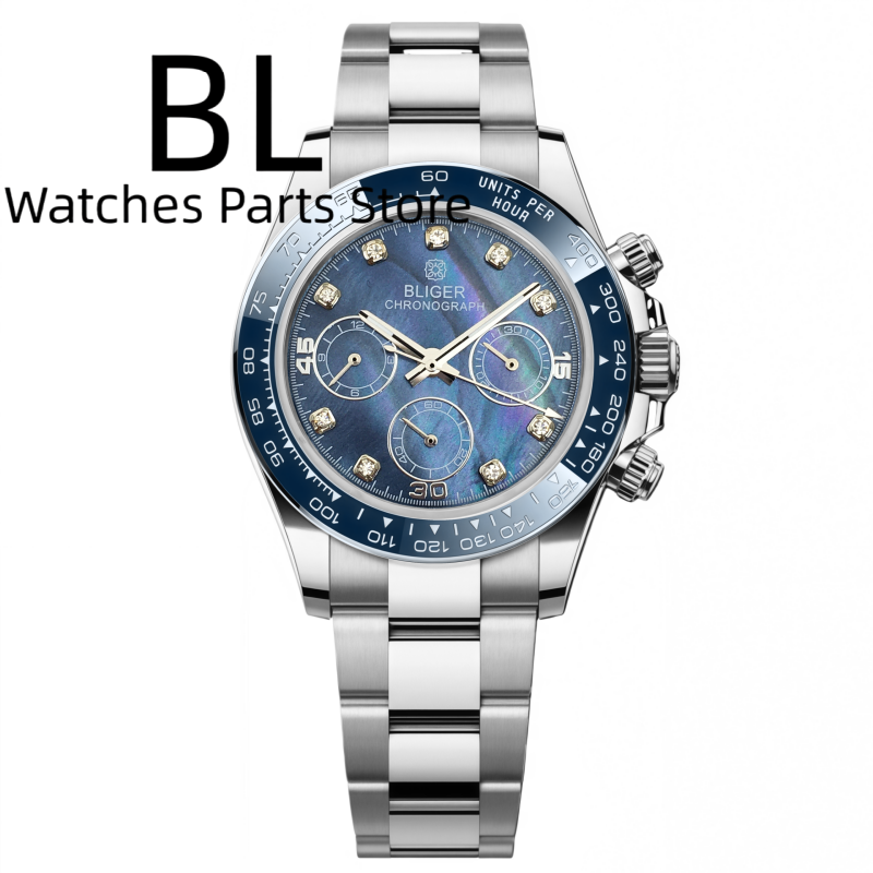 Luxury Watch German - BLIGER 39mm Luksusowy Zegarek Męski VK63