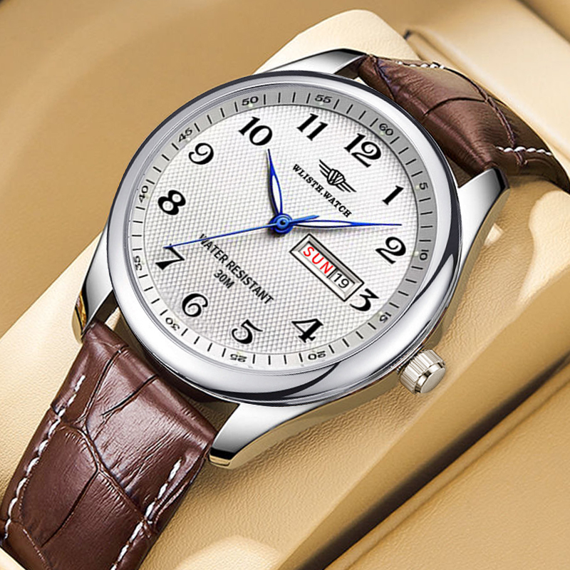 Luxury Watch Mockup - WLISTH Luksusowy Zegarek Męski Kwarcowy Cyfry