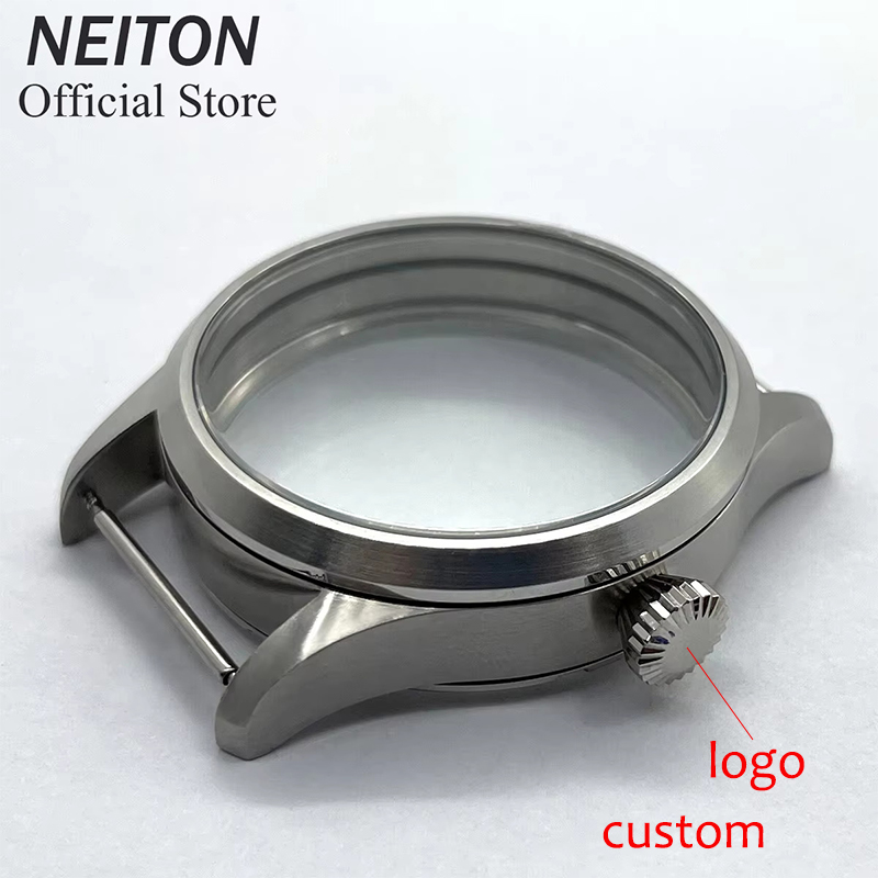 Sapphire Crystal Display - NEITON 42mm Ręczna Koperta Zegarka Przezroczysta
