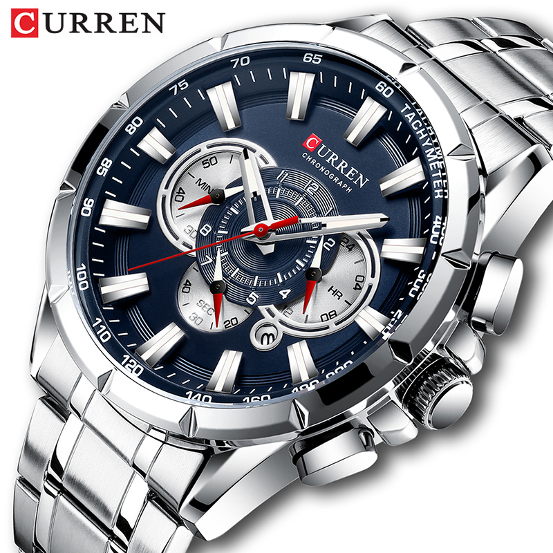Luxury Watch Mockup - CURREN zegarek na rękę mężczyźni wodoodporny