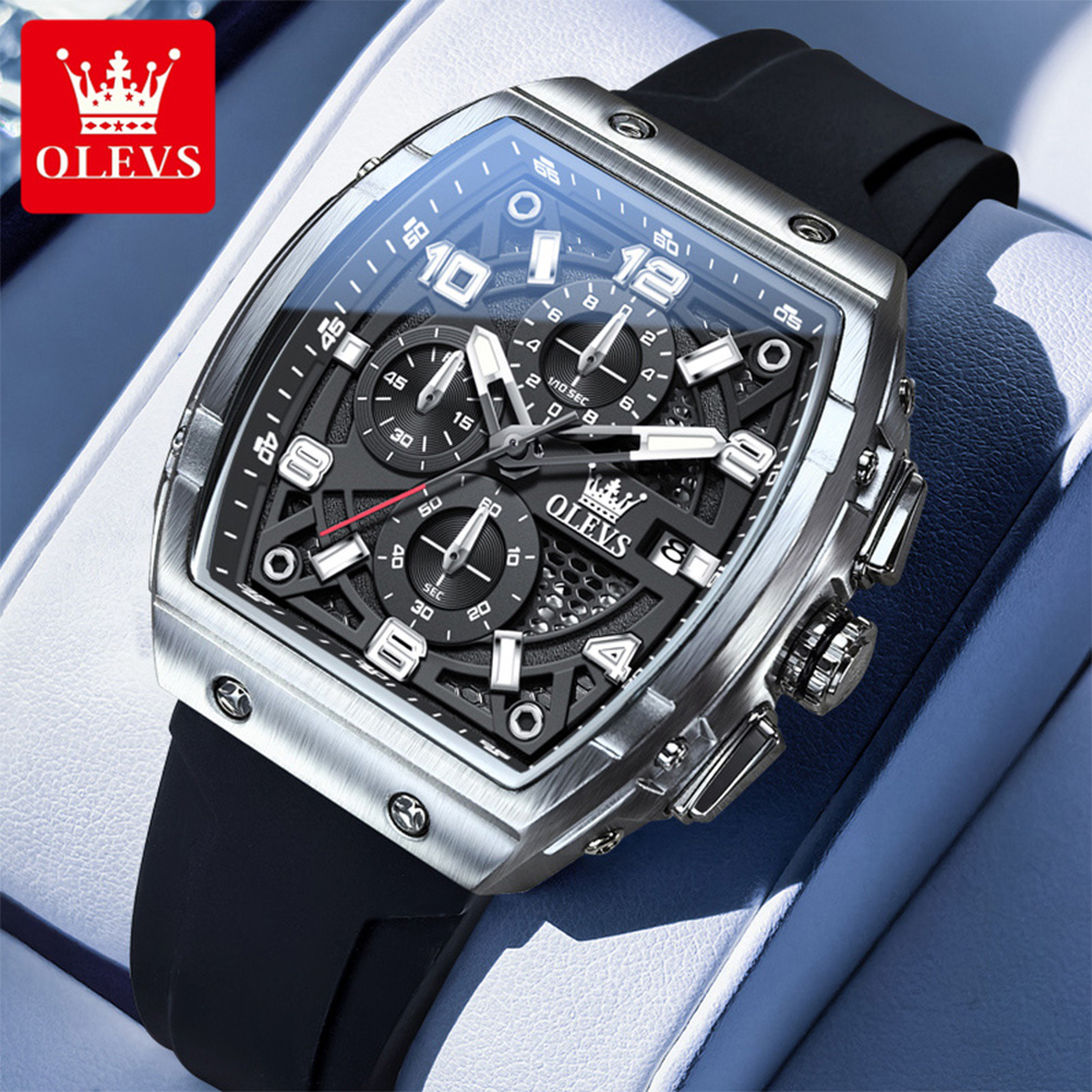 Luxury Watch Mockup - OLEVS Męskie Zegarki 2976 Luksusowy Modny