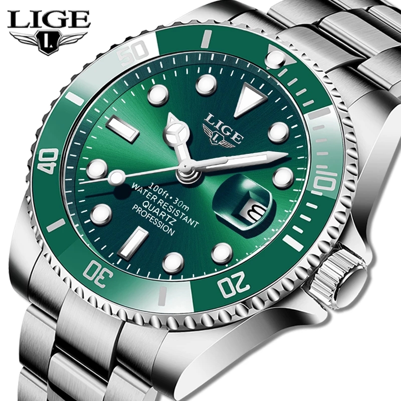 Luxury Watch Mockup - LIGE Top marka luksusowa moda zegarek