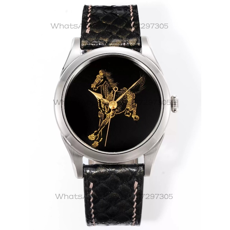 Zodiac Luxury Watch - Złoty zegarek mechaniczny z motywem Roku