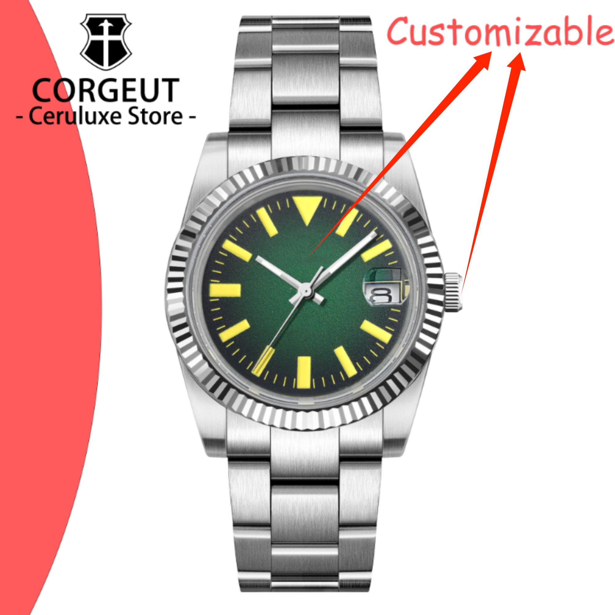 Luxury Watch Logos - Zegarki męskie z własnym logo, 36/39mm,