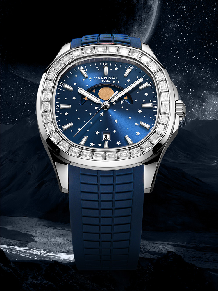 Luxury Watch German - Szwajcarski zegarek męski Ronda Quartz Carnival