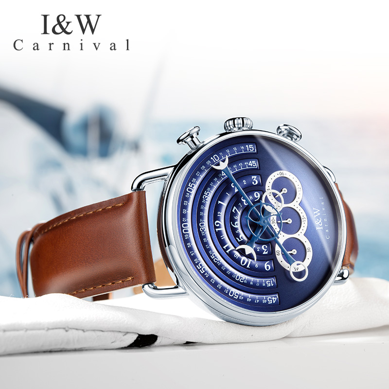 Luxury Watch Japan Brand - Nowa szwajcaria I&W KARNAWAŁ Luksusowa marka