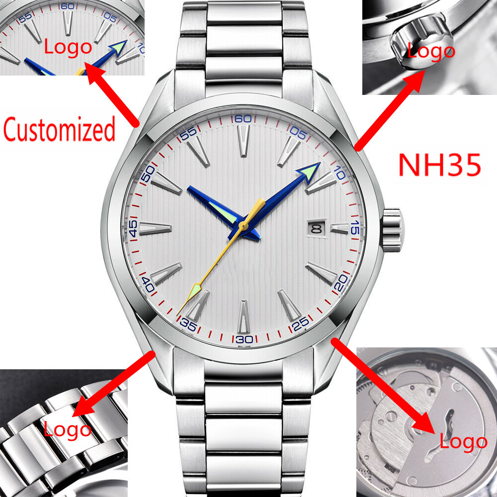 Luxury Watch Logos - Zegarki męskie automatyczne 41mm z własnym