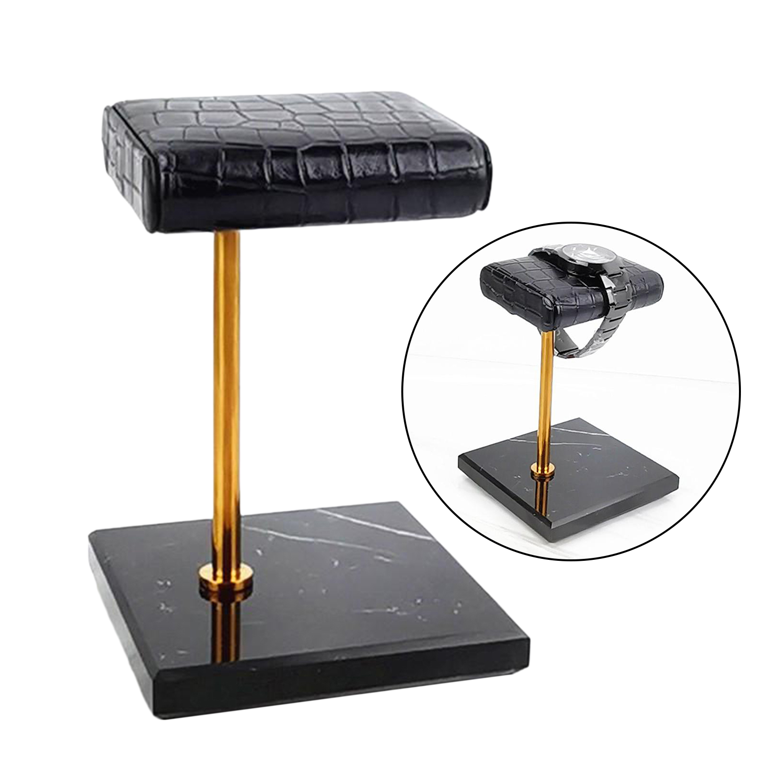 Luxury Watch Stand - Przenośny marmur i PU Leather organizator