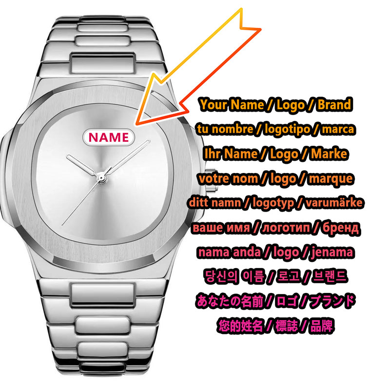 Luxury Watch Logos - Męski zegarek kwarcowy z własnym logo,