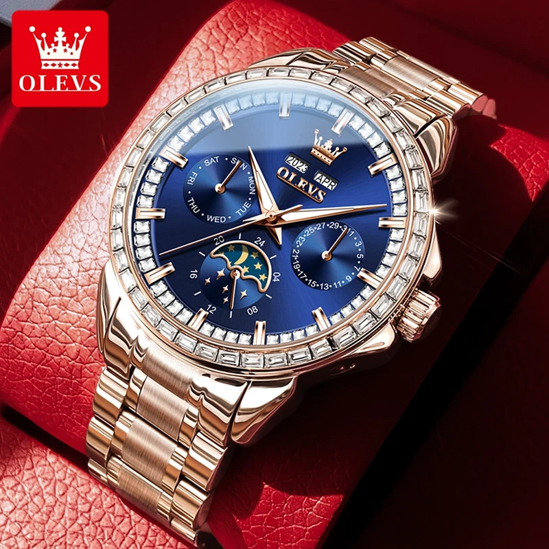 Compass Watch Luxury - OLEVS 6695 nowe męskie zegarki w