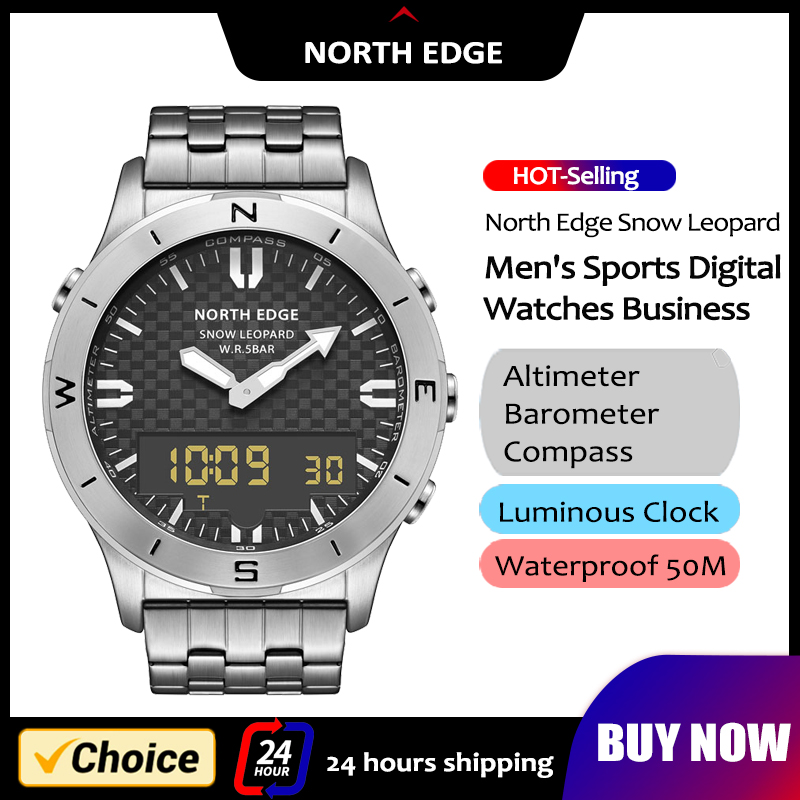 Compass Watch Luxury - NORTH EDGE męski sportowy zegarek cyfrowy