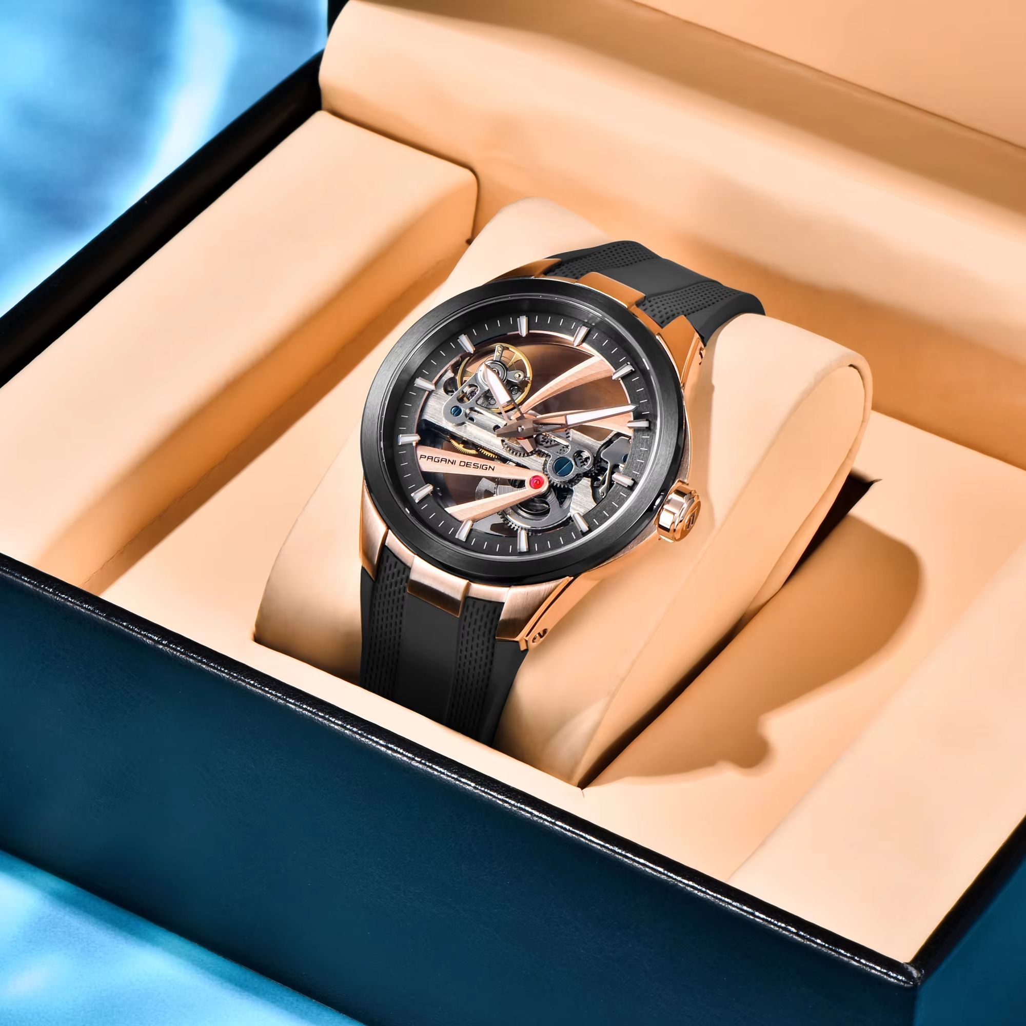 Zegarek męski mechaniczny PAGA – Luxury Watch All Black recenzja i cena