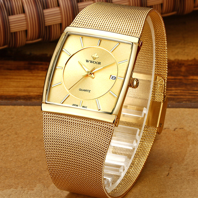 Wwoor luksusowe złote męskie k – Luxury Watch Japan Brand recenzja i cena