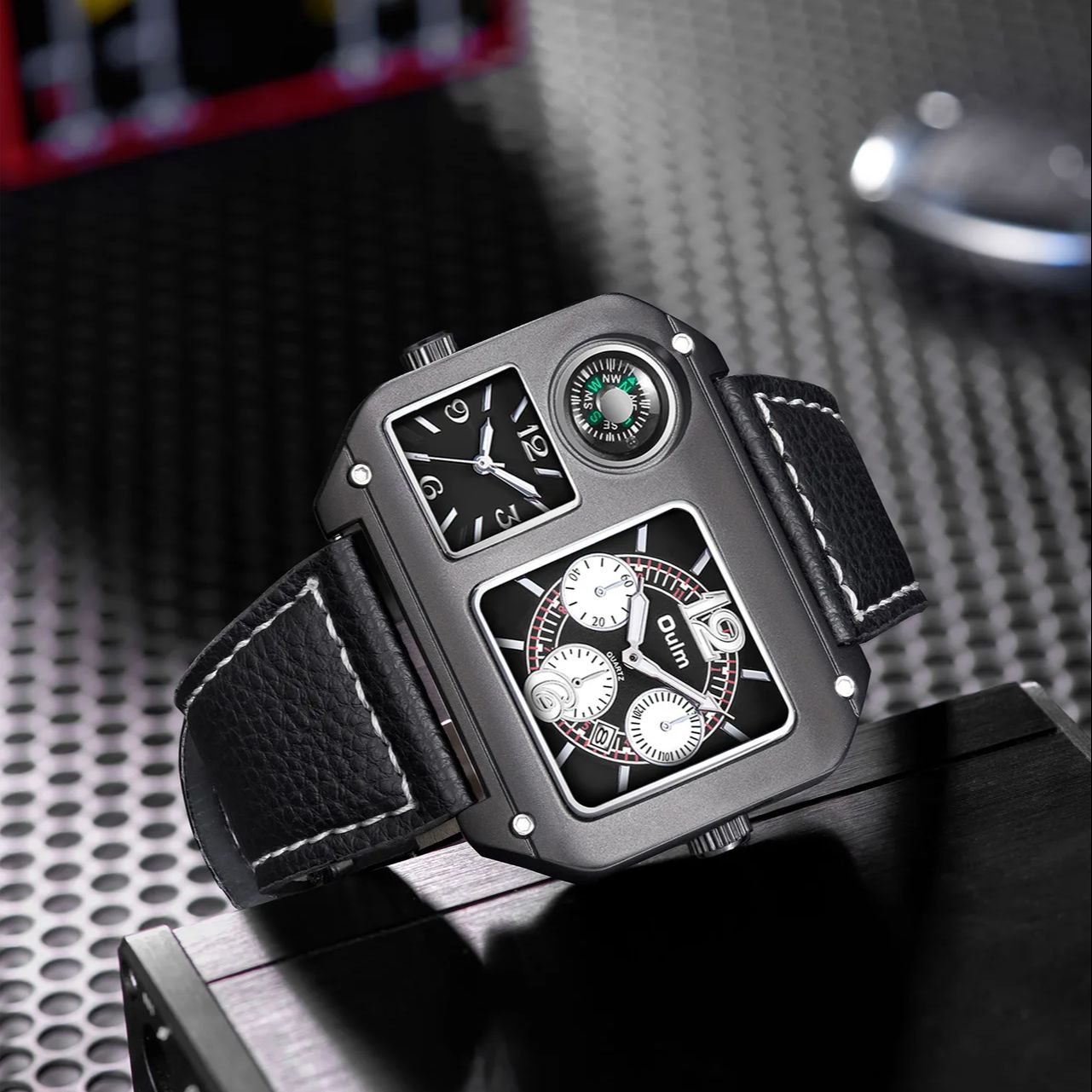 Męski zegarek kwadratowy, zega – Compass Watch Luxury recenzja i cena