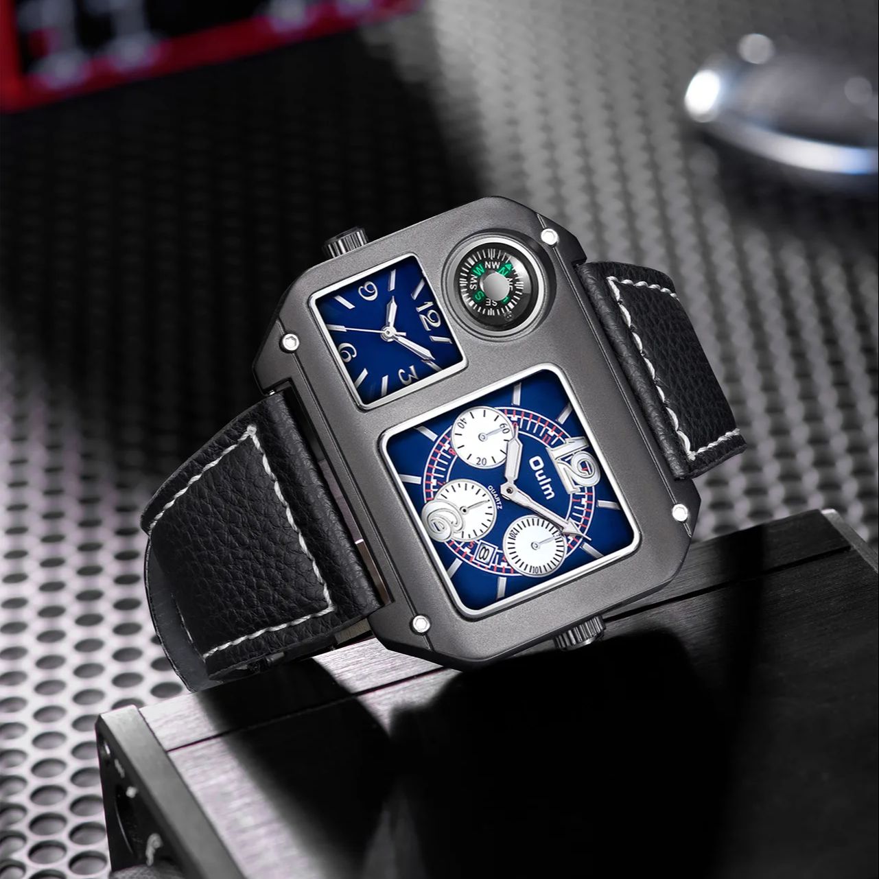 Męski zegarek kwadratowy, zega – Compass Watch Luxury recenzja i cena