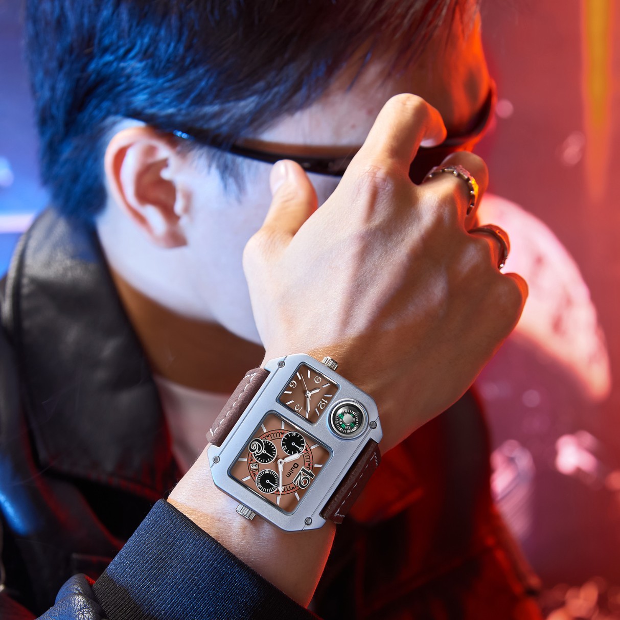 Męski zegarek kwadratowy, zega – Compass Watch Luxury recenzja i cena
