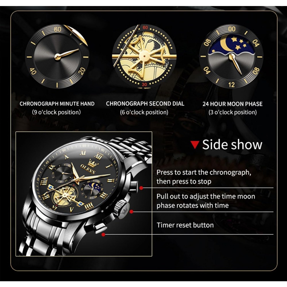 Męski wodoodporny luksusowy ze – Compass Watch Luxury recenzja i cena