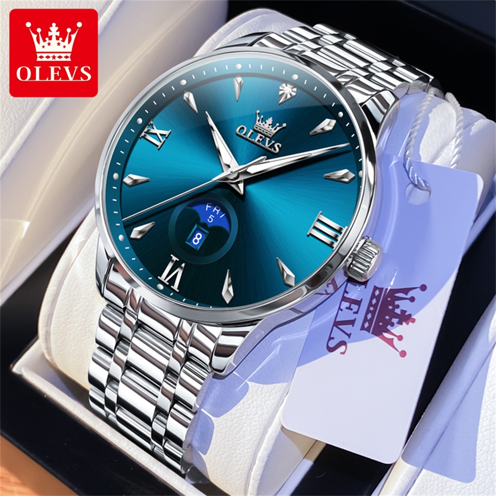 OLEVS Moon Phase męskie zegark – Luxury Watch Brands recenzja i cena