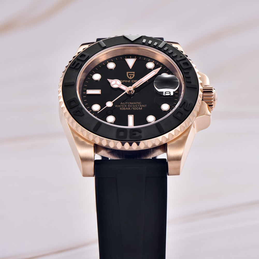 PAGANI DESIGN Zegarek Automaty – Luxury Watch Gold And Black recenzja i cena