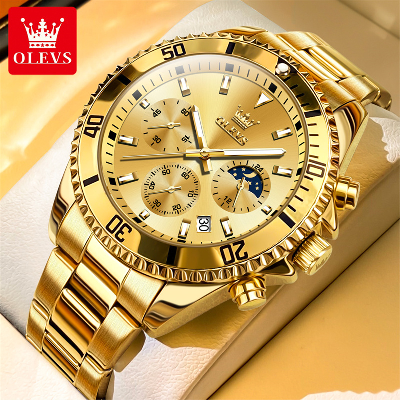 OLEVS zegarek męski Top marka  – Luxury Watch Mockup recenzja i cena