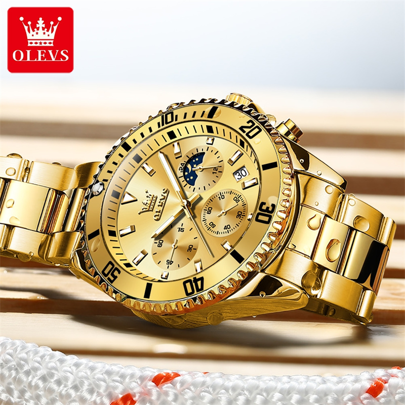 OLEVS zegarek męski Top marka  – Luxury Watch Mockup recenzja i cena