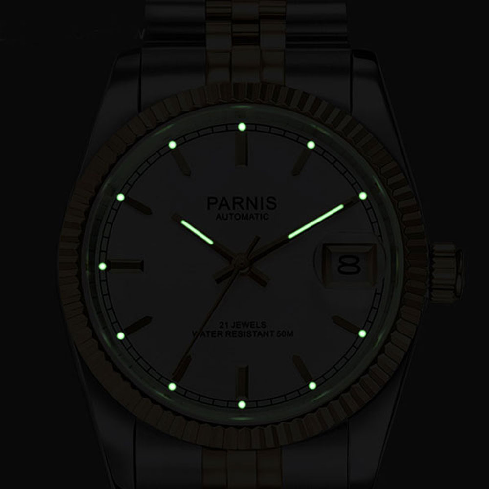 Parnis 36mm Męski Zegarek Auto – Luxury Watch All Black recenzja i cena