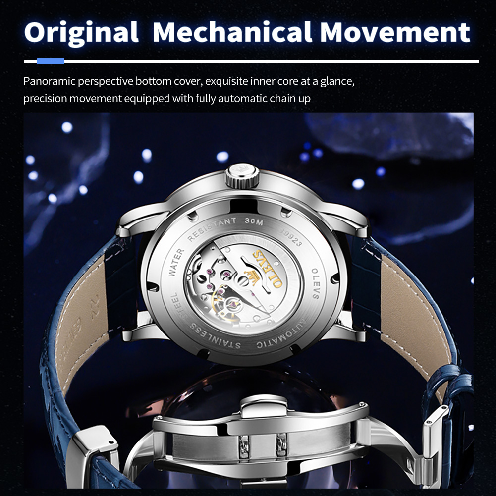 OLEVS 9923 Starry Sky automaty – Compass Watch Luxury recenzja i cena