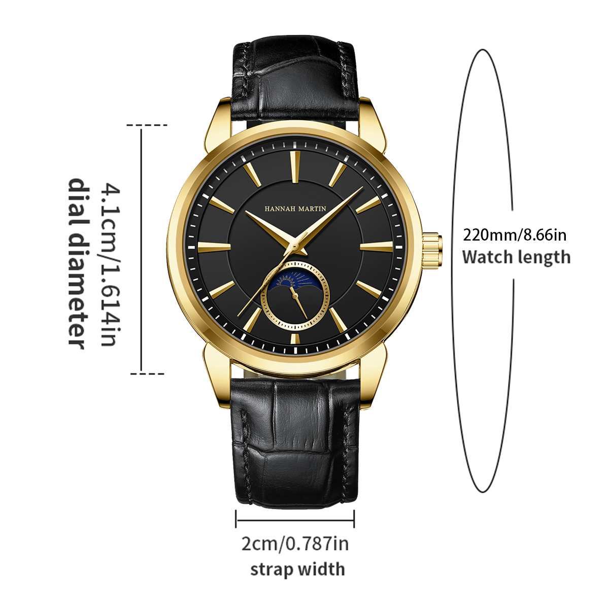 Hannah Martin Męski wielofunkc – Luxury Watch All Black recenzja i cena