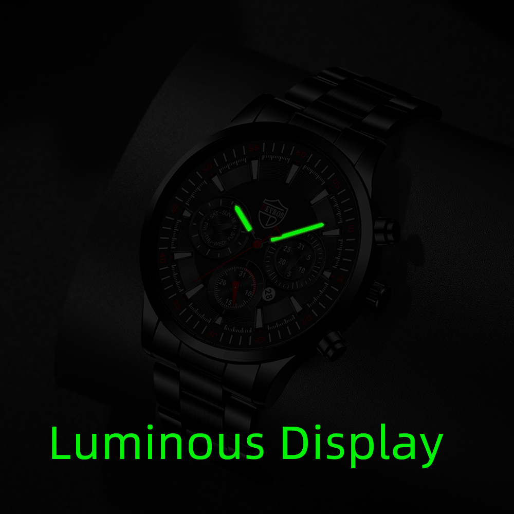 Modny zestaw zegarków męskich  – Luxury Watch All Black recenzja i cena