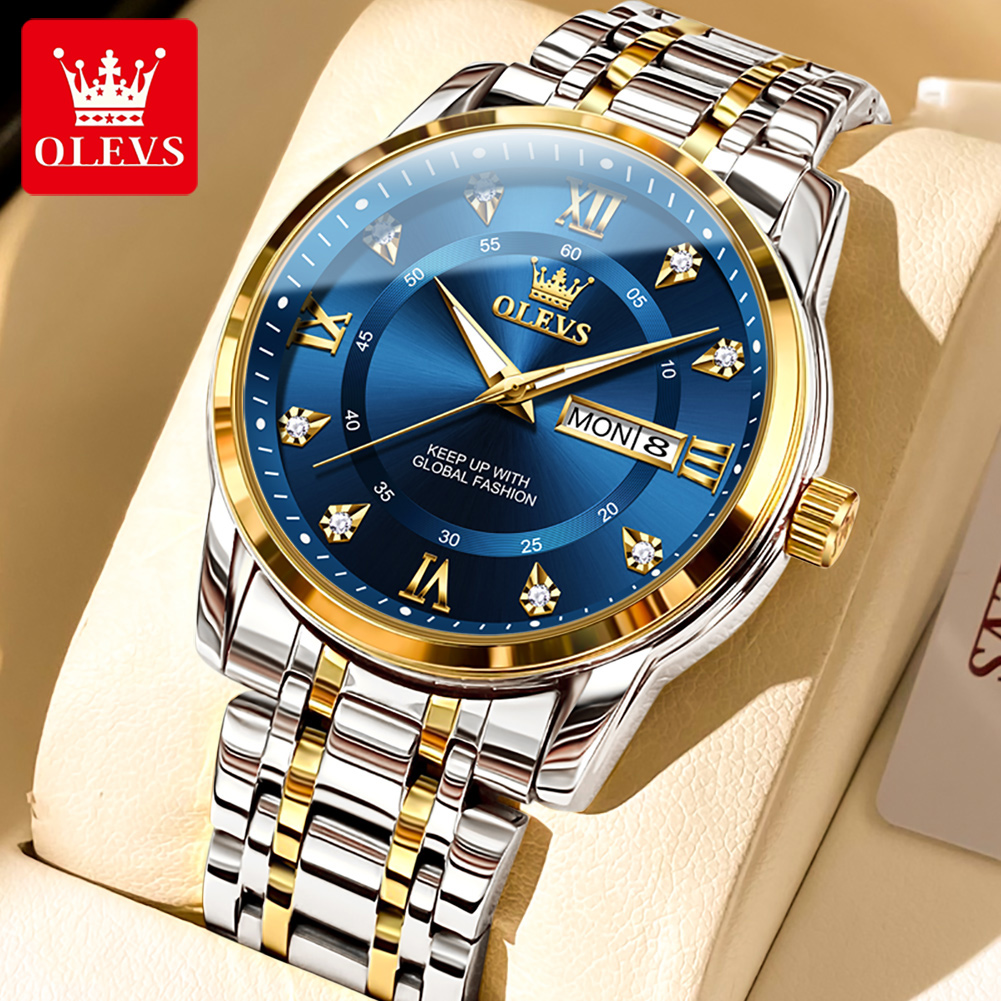 OLEVS 5513 Męski Zegarek Stal  – Luxury Watch Business recenzja i cena