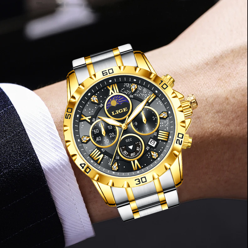 Zegarek męski LIGE, luksusowa  – Luxury Watch Brands recenzja i cena