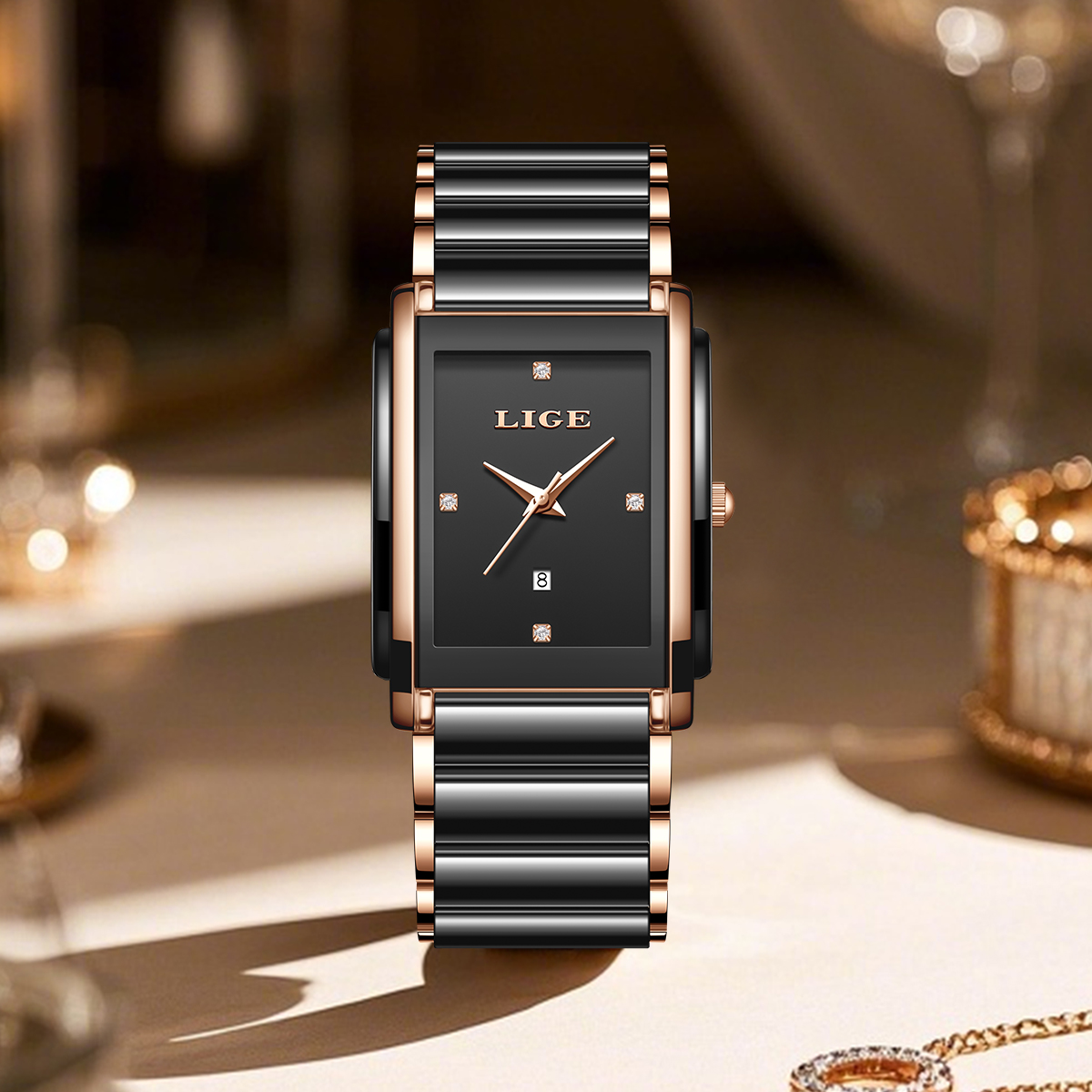 Elegancki zegarek damski LIGE, – Luxury Watch Japanese recenzja i cena