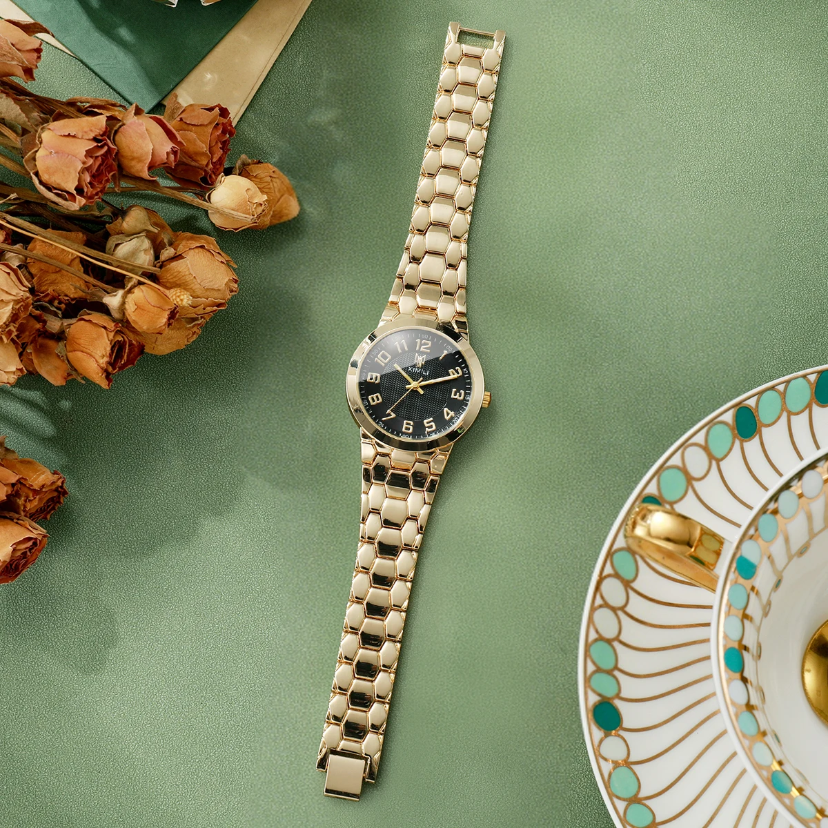 Luksusowy damski zegarek na rę – Luxury Watch Gold And Black recenzja i cena
