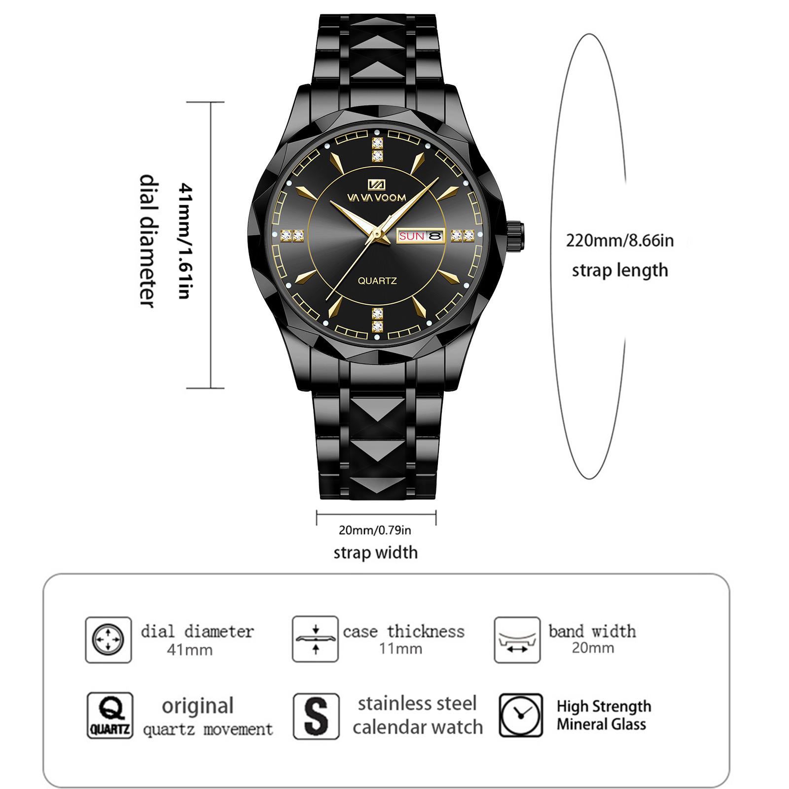 Zegarek męski VA VA VOOM ze st – Luxury Watch All Black recenzja i cena