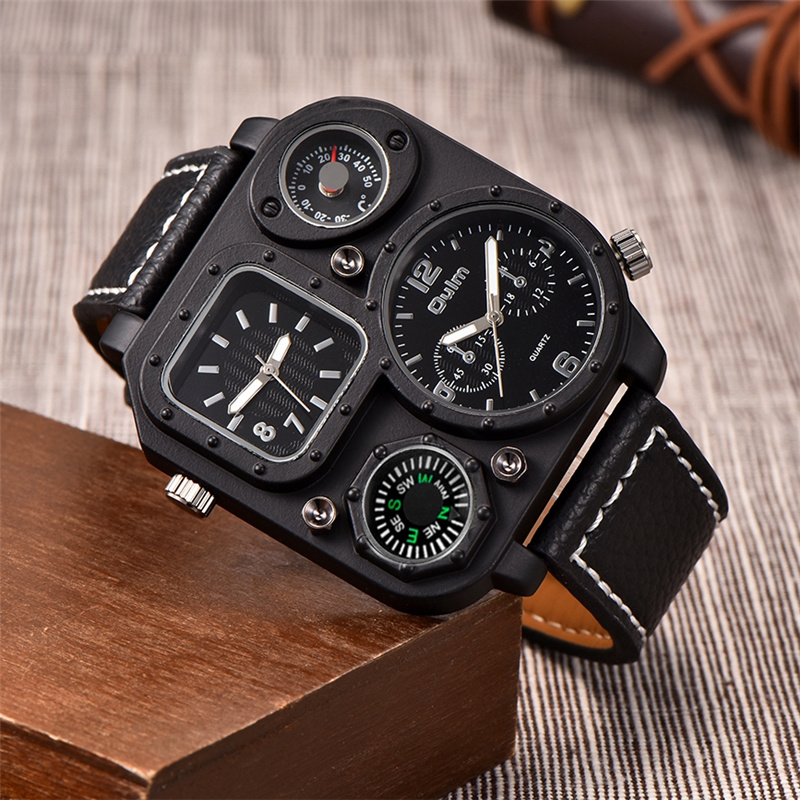 Oulm Classic Black Casual zega – Compass Watch Luxury recenzja i cena