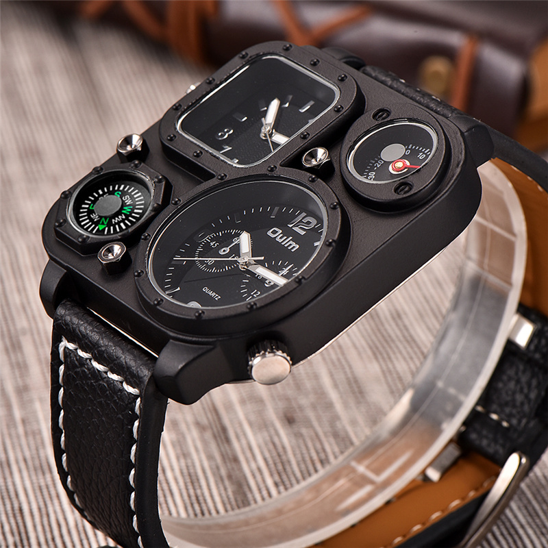 Oulm Classic Black Casual zega – Compass Watch Luxury recenzja i cena