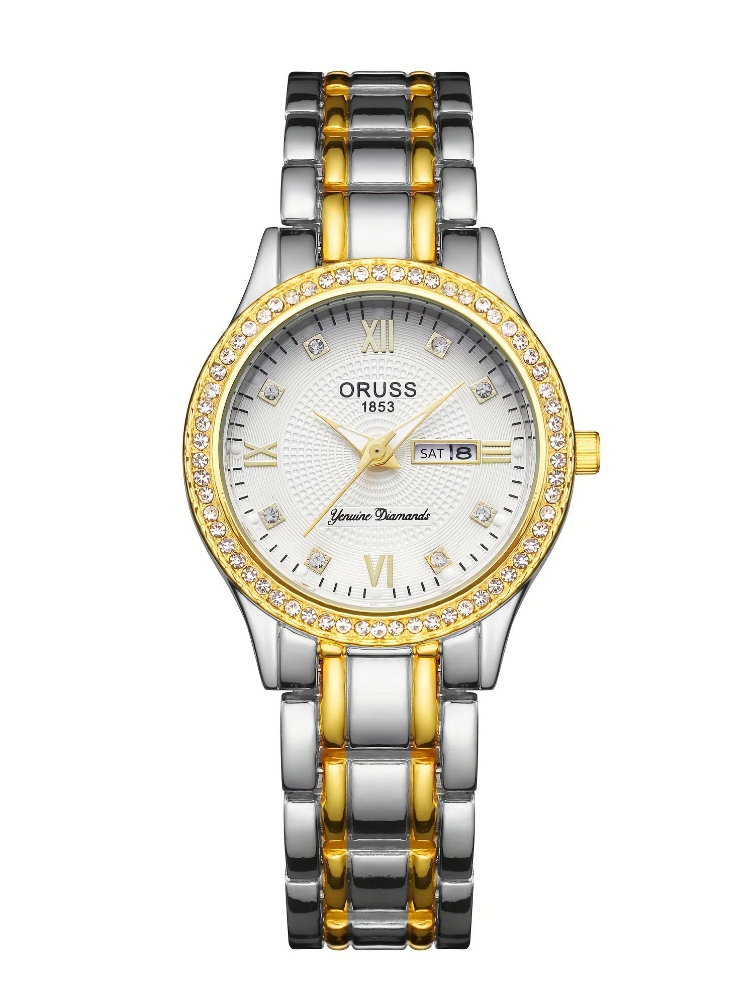 Zegarek damski złoty z białym  – Luxury Watch Grade recenzja i cena