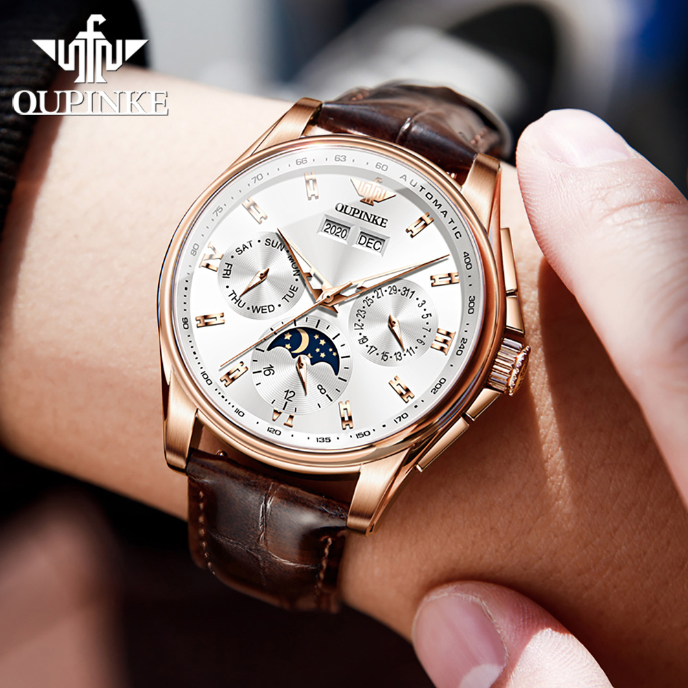 Zegarki męskie OUPINKE, casual – Sapphire Crystal Display recenzja i cena