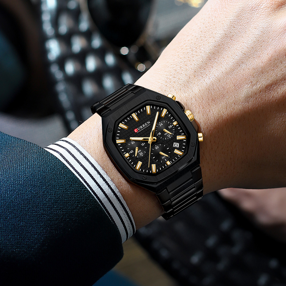 CURREN Luksusowy kwadratowy ze – Luxury Watch For Men recenzja i cena