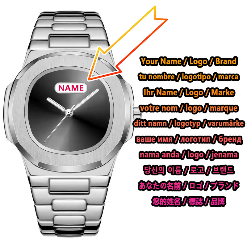 Męski zegarek kwarcowy z własn – Luxury Watch Logos recenzja i cena