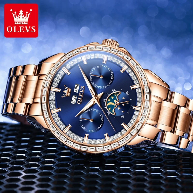 OLEVS 6695 nowe męskie zegarki – Compass Watch Luxury recenzja i cena