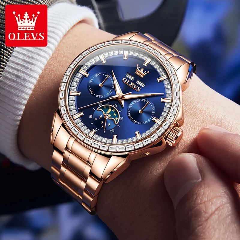 OLEVS 6695 nowe męskie zegarki – Compass Watch Luxury recenzja i cena