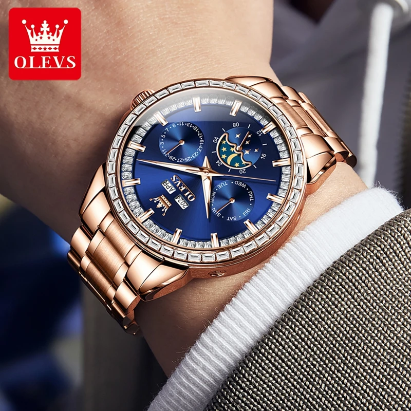 OLEVS 6695 nowe męskie zegarki – Compass Watch Luxury recenzja i cena