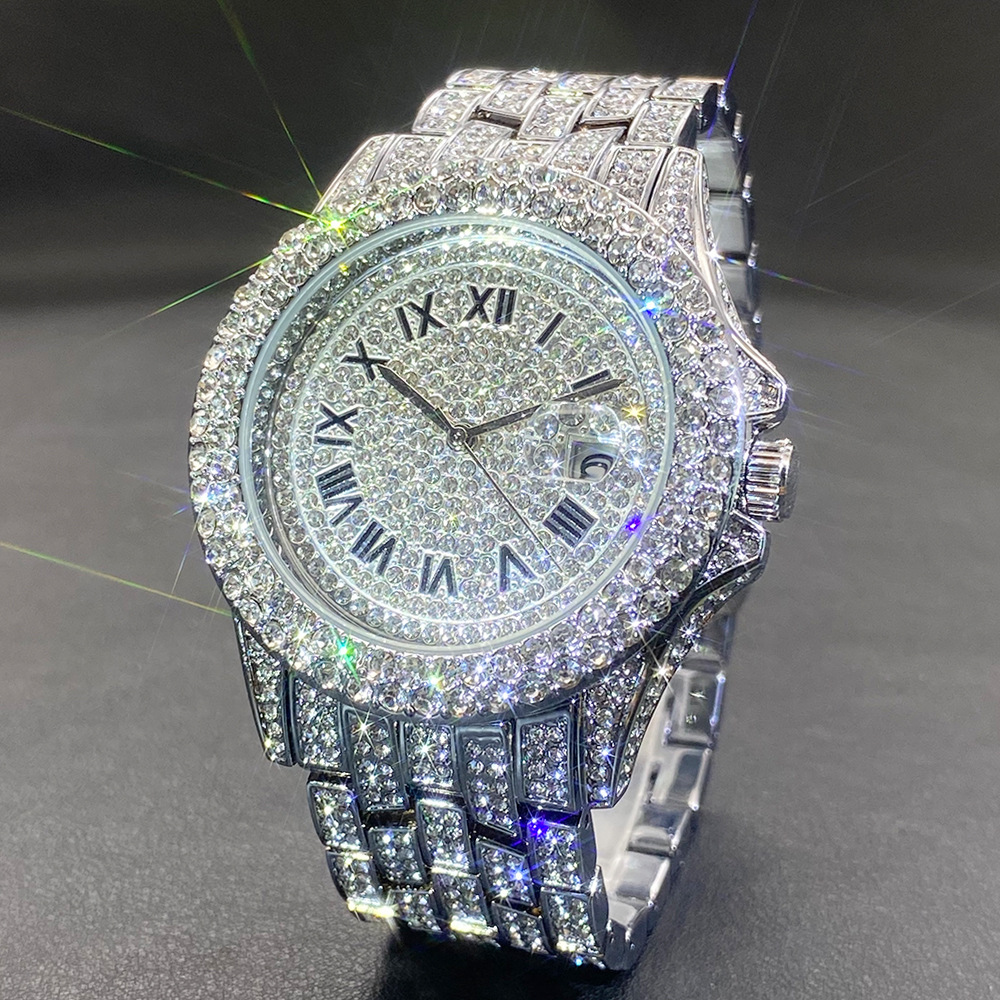 Duży Złoty Srebrny Czarny Zega – Luxury Watch Gold And Black recenzja i cena