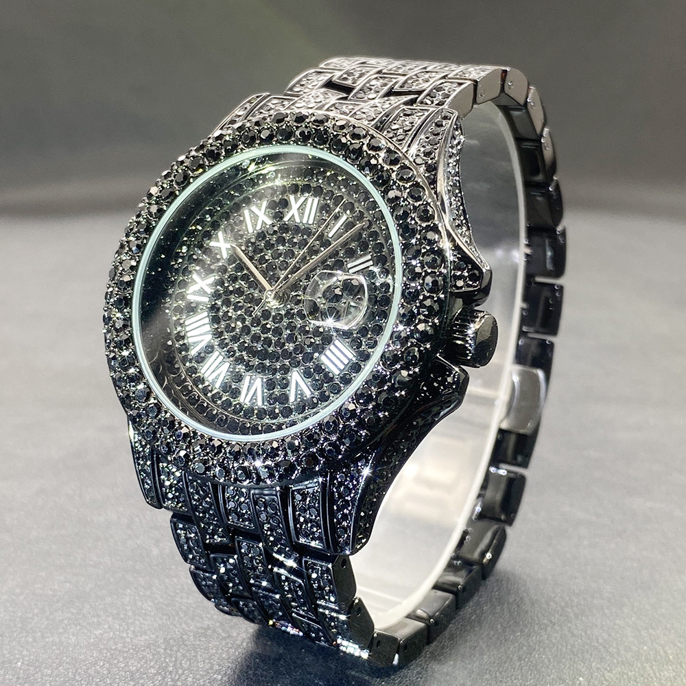 Duży Złoty Srebrny Czarny Zega – Luxury Watch Gold And Black recenzja i cena