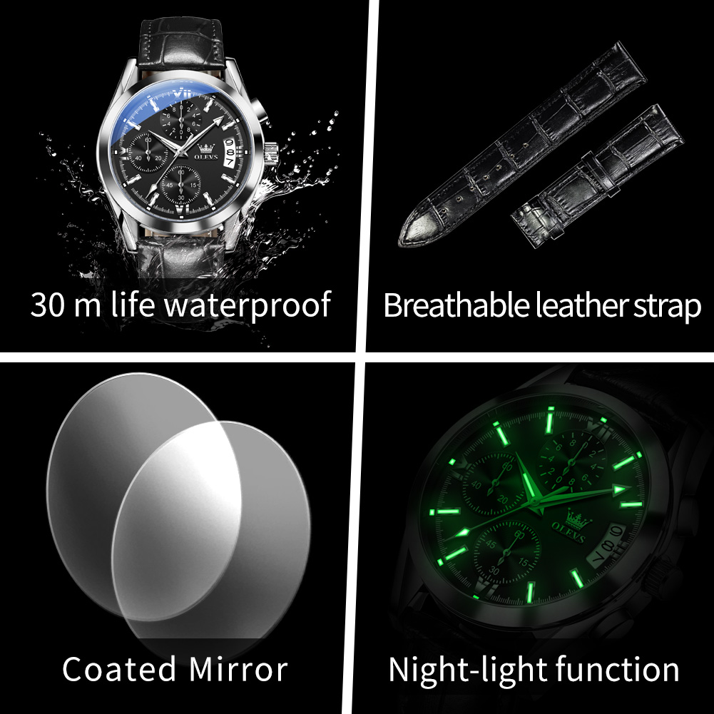 OLEVS Luksusowy Zegarek Męski  – Luxury Watch Mockup recenzja i cena